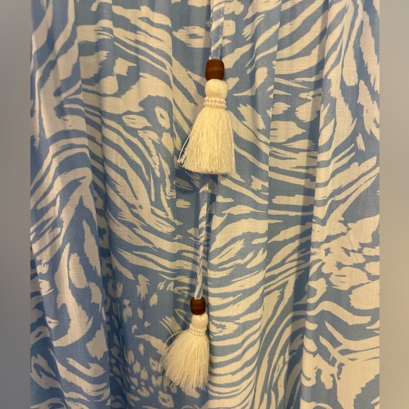NWT Maaji white and blue boho tunic or coverup size L - Picture 4 of 14